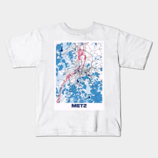 Metz - France MilkTea City Map Kids T-Shirt